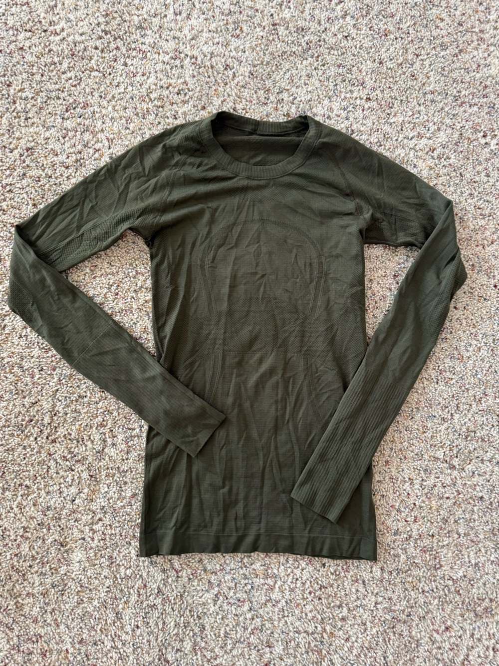 lululemon athletica Olive Green Long Sleeve Tee
